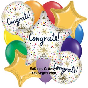 Congratulations Jumbo Star 17 Balloon Bouquet